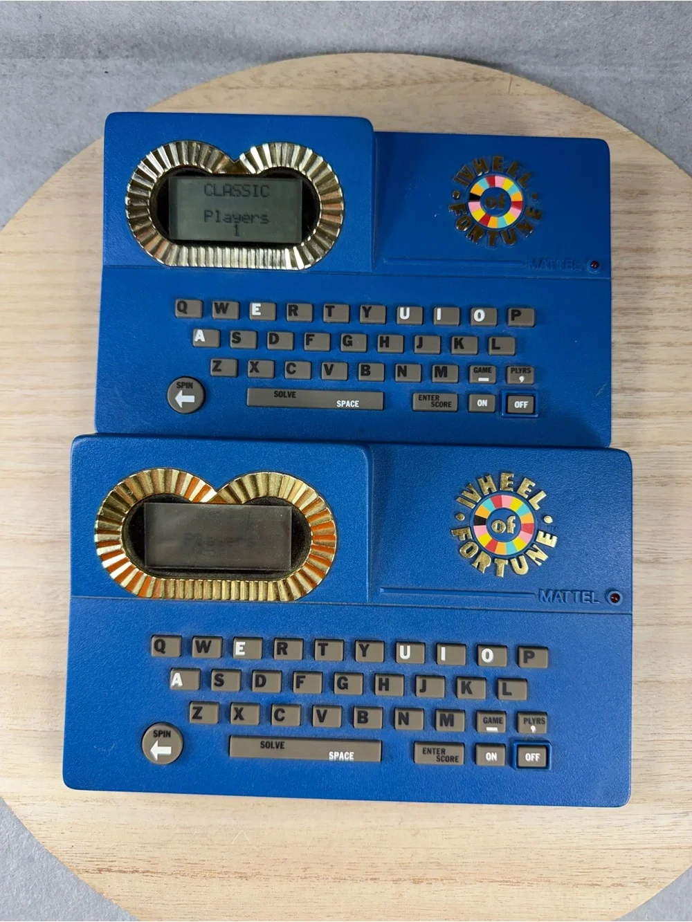 Lot of 2 Vintage 1988 Mattel Wheel of Fortune Handheld Electronic Games Tested